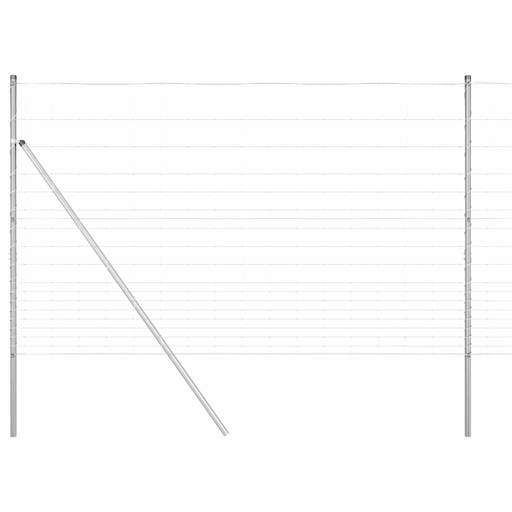 Wildzaun Silber 25 x 1,5 m Verzinkter Stahl